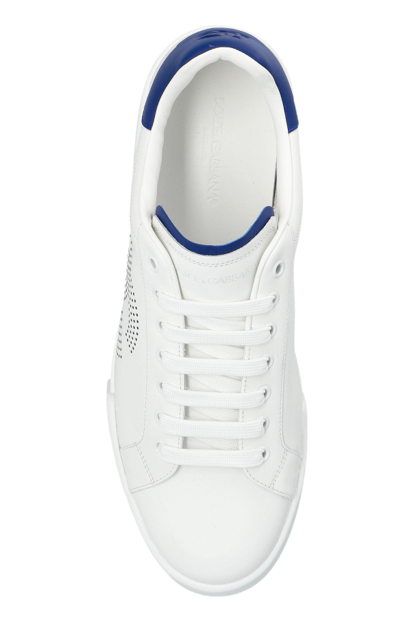 Dolce & Gabbana Boys Leather Portofino Trainers in White
